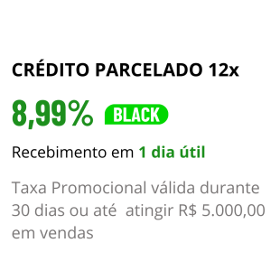 Taxa Promocional Crédito 12x